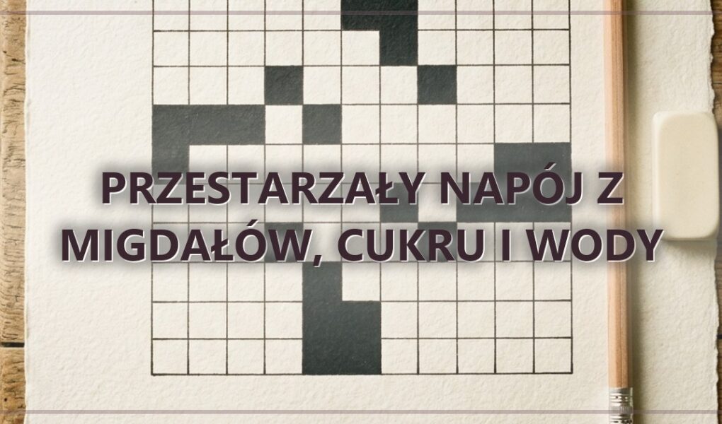 Przestarzały napój z migdałów, cukru i wody